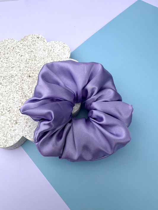 Lilac Satin Scrunchie