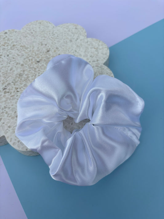 Coconut Satin Scrunchie