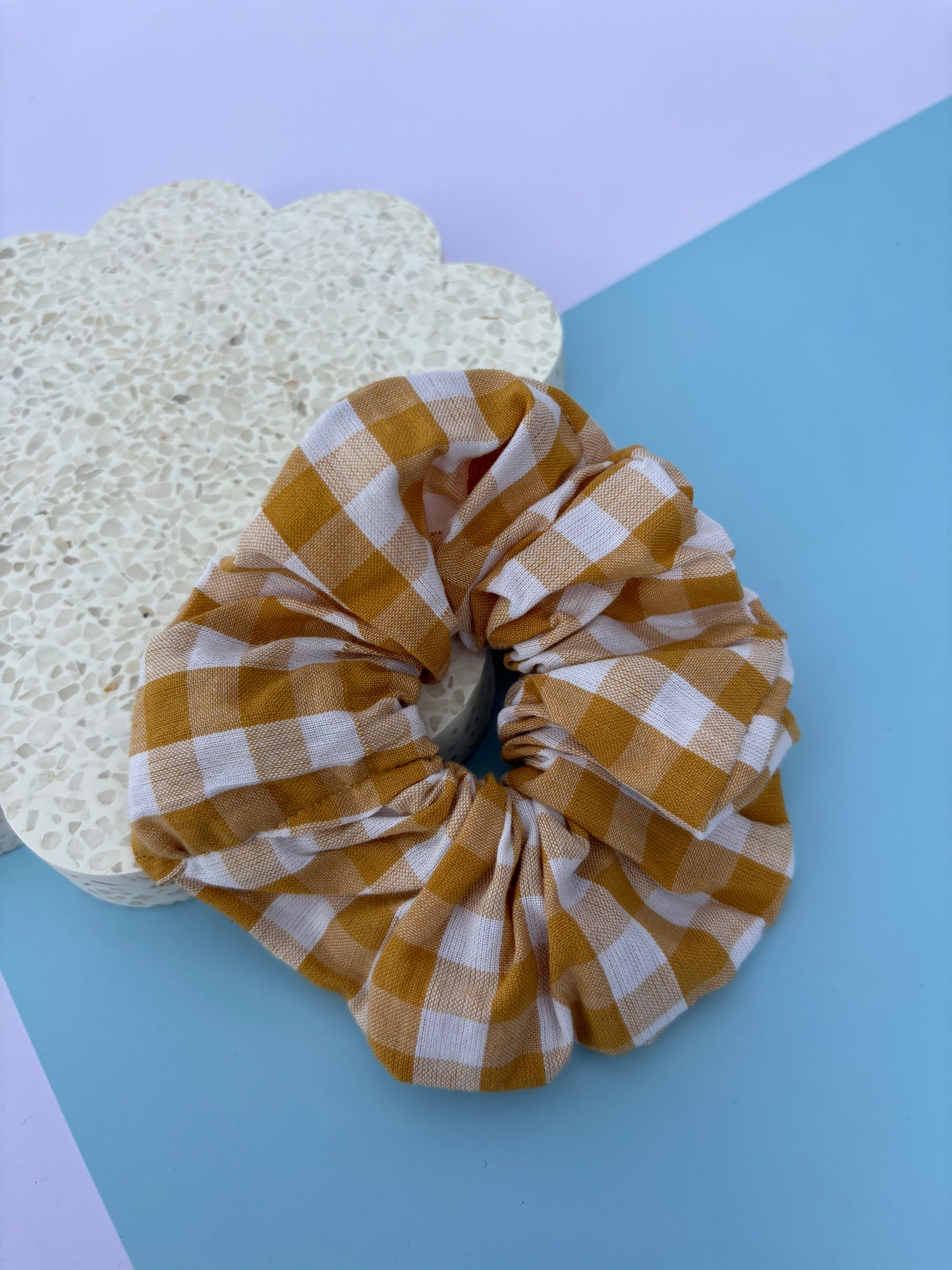 Caramel Plaid Scrunchie