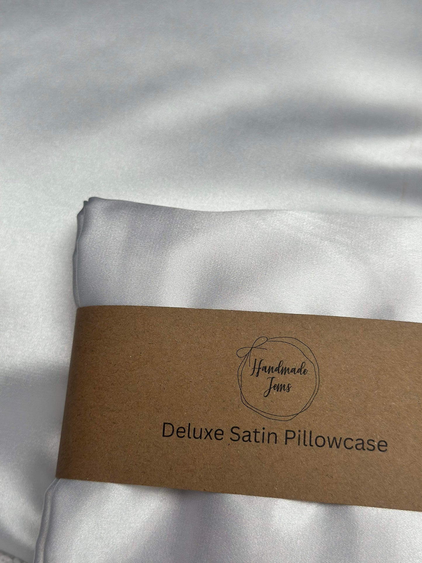 White Deluxe Satin Pillowcase