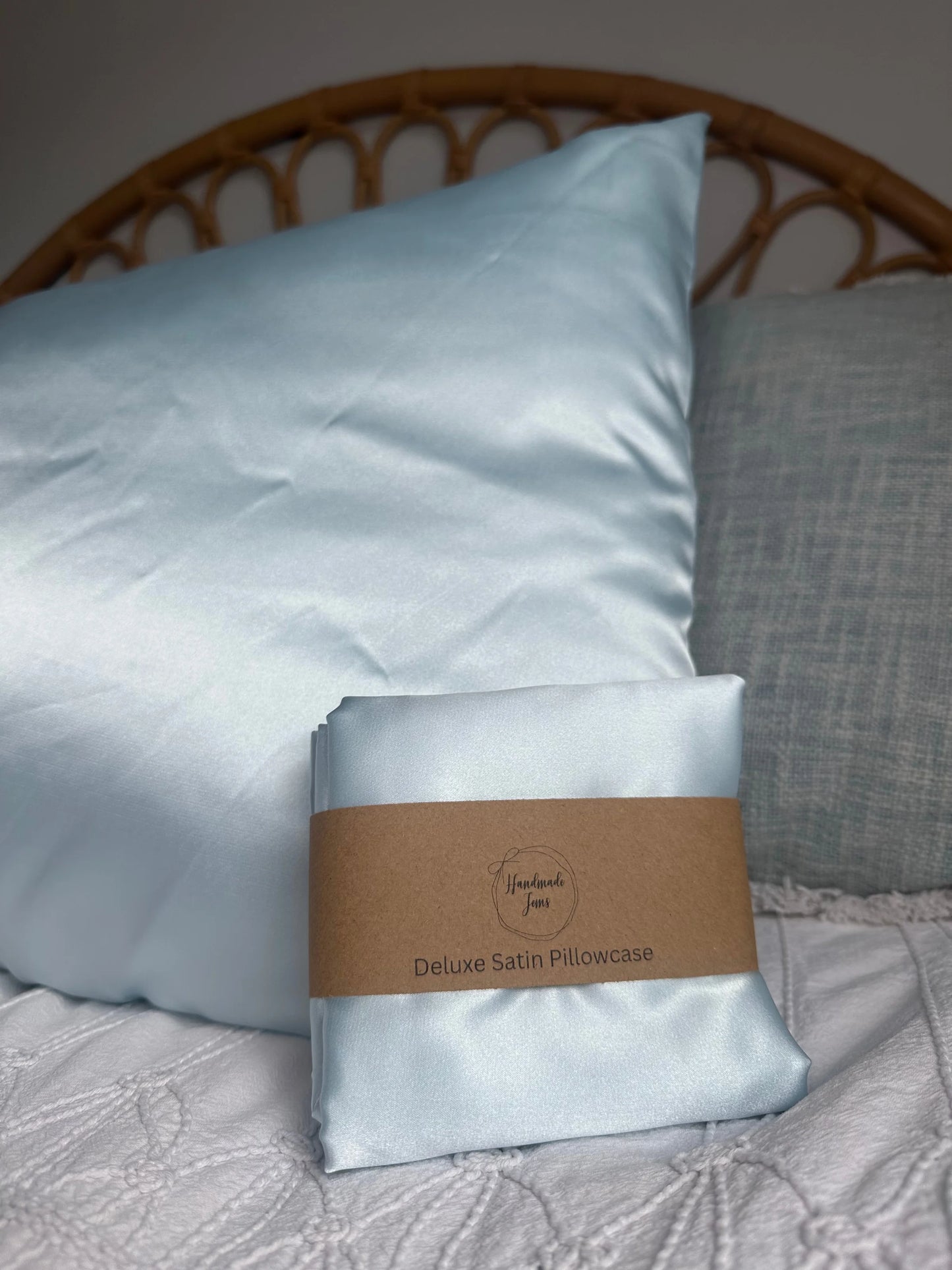 Ice Blue Deluxe Satin Pillowcase