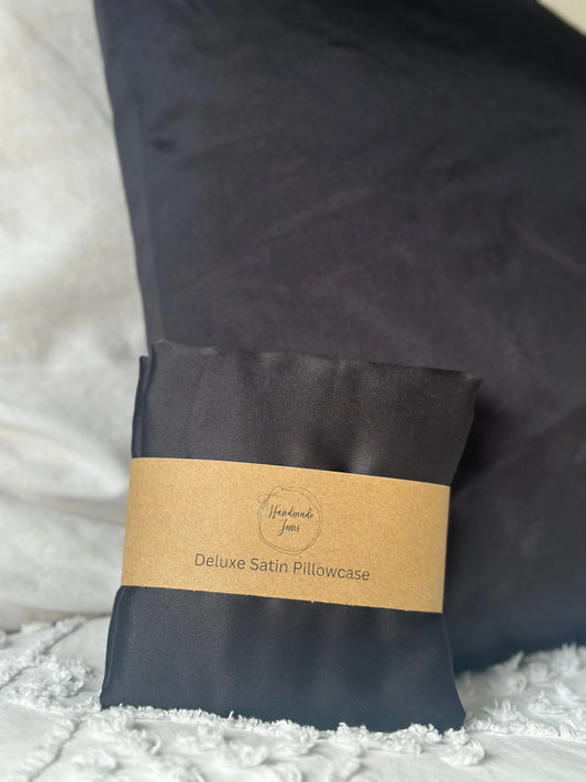 Black Deluxe Satin Pillowcase