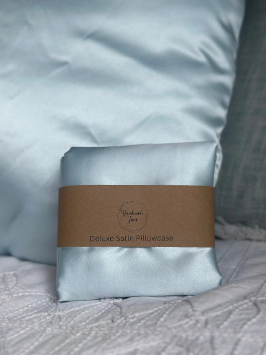 Ice Blue Deluxe Satin Pillowcase