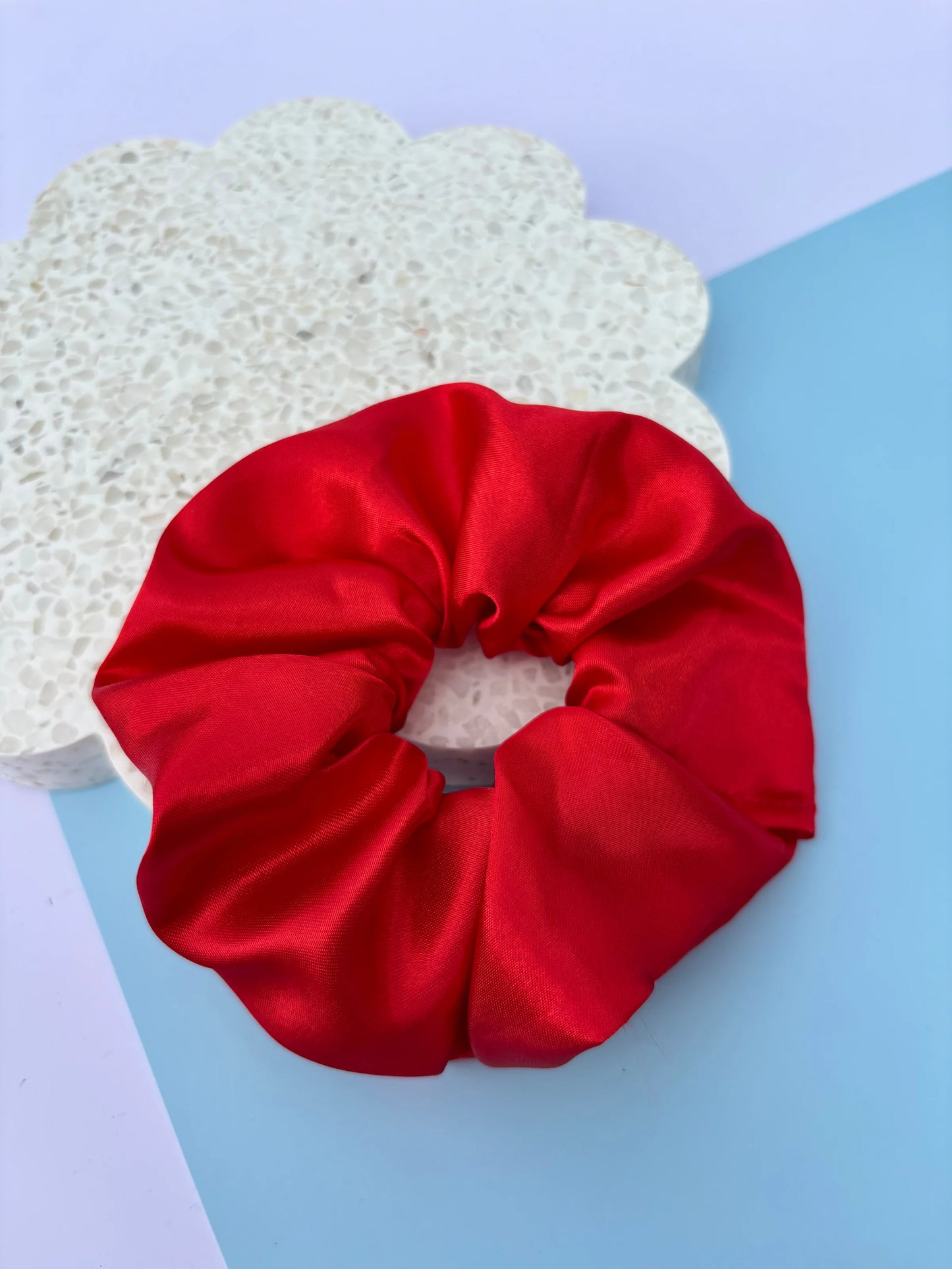 Cherry Satin Scrunchie