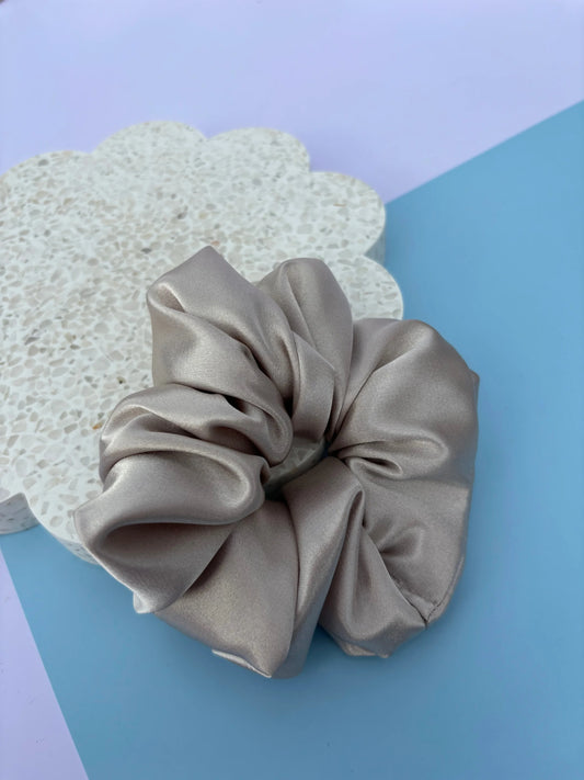 Champagne Satin Scrunchie